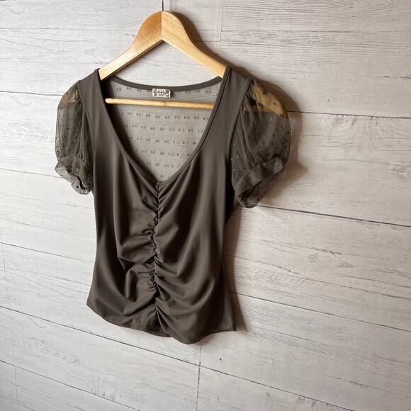 Revolve Free People Intimately Top Womens Size Small Taupe Blush Up Cami Ruched - Picture 5 of 16